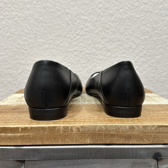 Nisolo Fina Black Leather Pointed Toe Flat Size 11 - Picture 9 of 11